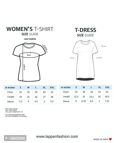 Lappen Fashion Women?s Printed T-Shirt | Combo of Tee Dress and Half Sleeve Tshirts | Round Neck | Long T-Shirts | Trendy & Stylish | Cool Riders Theme Tees - Set of 2 (Medium, Pink & White)-thumb5