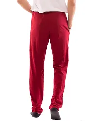 Lappen Fashion Men's Track Pants | with One-Sided Pocket Trousers | Cotton Joggers | Night Wear | Regular Slim Fit Pajama | for Sports Gym Athletic Training Workout ? Set of 1 (Large, Maroon)-thumb1