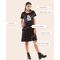 Lappen Fashion Women?s Printed T-Shirt | Combo of Tee Dress and Half Sleeve Tshirts | Round Neck | Long T-Shirts | Trendy & Stylish Theme Tees - Set of 2 (Large, White)-thumb2