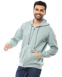 Lappen Fashion Men?s Hooded Sweatshirt with Chain I Full Sleeve Cotton Fleece Pullover Hoodies with Cap and Kangaroo Pocket I Tees for Light Warm I Winter wear for Men & Boy (Small, Turkish Green)-thumb2