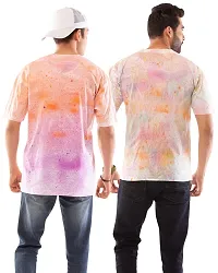 Lappen Fashion Combo of Men's Tie & Dye T-Shirt | Half Sleeve Round Neck Slim Fit Cotton | Sprayed Tshirts | Printed T-Shirts | Casual Smart Look (Small, Standard Pattern & Dual Sprayed)-thumb1