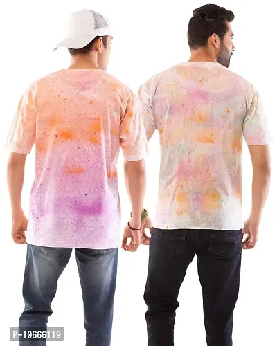 Lappen Fashion Combo of Men's Tie & Dye T-Shirt | Half Sleeve Round Neck Slim Fit Cotton | Sprayed Tshirts | Printed T-Shirts | Casual Smart Look (Small, Standard Pattern & Dual Sprayed)-thumb2