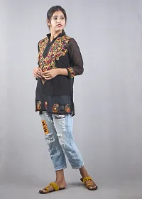 Beautiful Black Georgette Kurtas For Women-thumb3