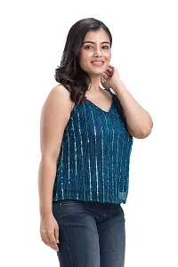 Youthz 22 Apparels Women's Sleeveless Sequins Top-thumb2