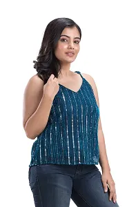 Youthz 22 Apparels Women's Sleeveless Sequins Top-thumb3