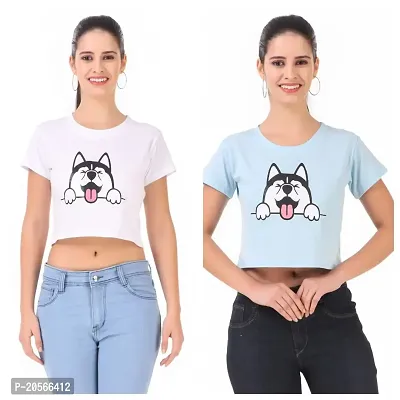 Meow Printed Short Sleeve Cotton Combo Tshirt-thumb0