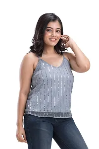 Youthz 22 Apparels Women's Sleeveless Sequins Top-thumb2