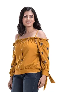 Youthz 22 Apparels Women's Full Sleeve Regular Fit Off Shoulder Top-thumb3