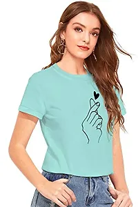 YOUTHZ 22 Women's Top |100% Cotton Half Sleeve Printed Regular Fit Stylish Top for Women F-thumb2