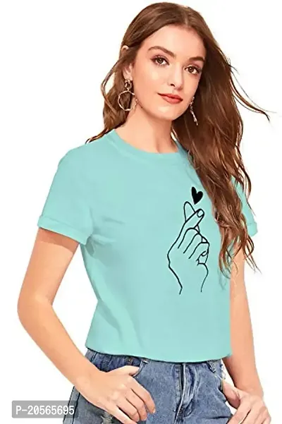 YOUTHZ 22 Women's Top |100% Cotton Half Sleeve Printed Regular Fit Stylish Top for Women F-thumb3