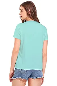 YOUTHZ 22 Women's Top |100% Cotton Half Sleeve Printed Regular Fit Stylish Top for Women F-thumb3