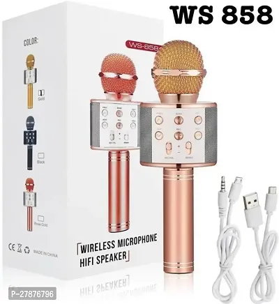 Microphones WS 858 Wireless USB Microphone Professional Condenser Karaoke mic Bluetooth Stand Radio mikrofon Studio Recording Studio-thumb0