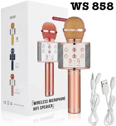 Microphones WS 858 Wireless USB Microphone Professional Condenser Karaoke mic Bluetooth Stand Radio mikrofon Studio Recording Studio