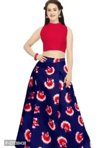 Stylish Blue Polyester Lehenga Choli For Women-thumb0