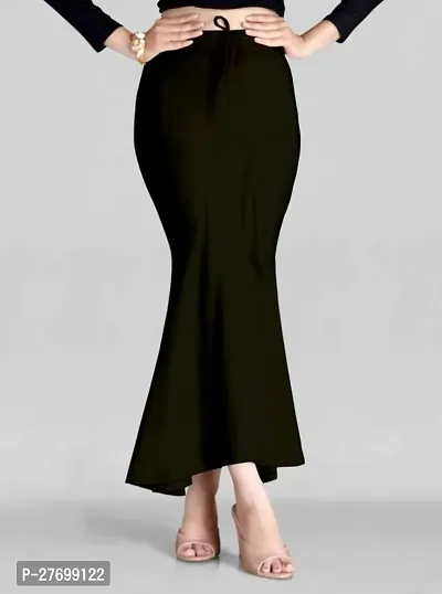 Lycra Black Drawstring and Elastic Saree Shapewear Pack of 1-thumb0