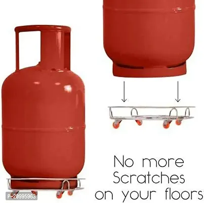 National Sunstar 100 % Stainless Steel Cylinder Trolley, Gas Cylinder Trolley, LPG Gas Cylinder Trolley(Pack of 2)-thumb2