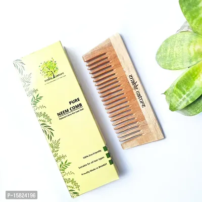 Enable Nature Neem Wood Wide Tooth Comb