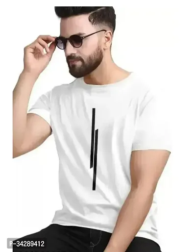 Classy Printed Polyester T-Shirt For Men-thumb0