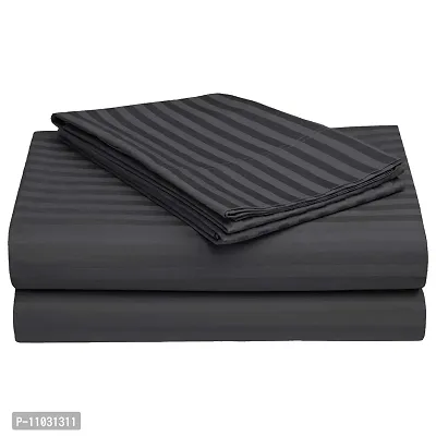 210 TC Cotton Satin Glace Stripes/Lining Bedsheet-thumb4