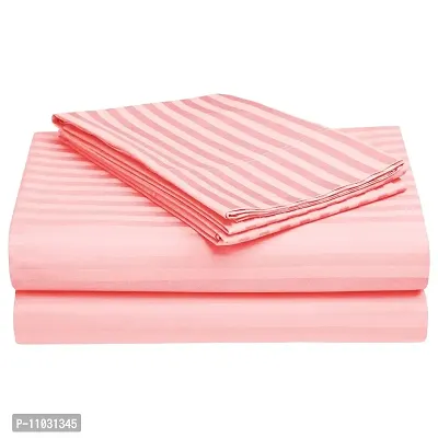 210 TC Cotton Satin Glace Stripes/Lining Bedsheet-thumb4