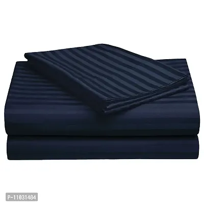 210 TC Cotton Satin Glace Stripes/Lining Bedsheet-thumb2