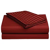 210 TC Cotton Satin Glace Stripes/Lining Bedsheet-thumb3