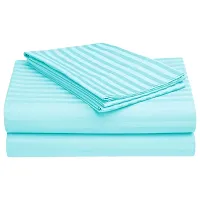 210 TC Cotton Satin Glace Stripes/Lining Bedsheet-thumb3