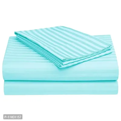 210 TC Cotton Satin Glace Stripes/Lining Bedsheet-thumb4