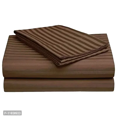 210 TC Cotton Satin Glace Stripes/Lining Bedsheet-thumb4