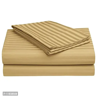 210 TC Cotton Satin Glace Stripes/Lining Bedsheet-thumb4