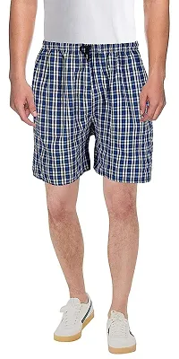 Men's Cotton Checkered Printed Boxers, Shorts, Multicolor Pack-of -3-thumb4