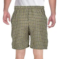 Men's Cotton Checkered Printed Boxers, Shorts, Multicolor Pack-of -3-thumb3