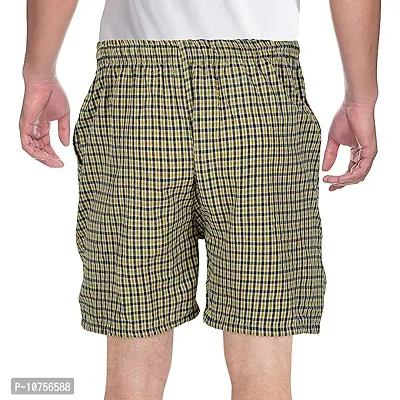 Men's Cotton Checkered Printed Boxers, Shorts, Multicolor Pack-of -3-thumb4