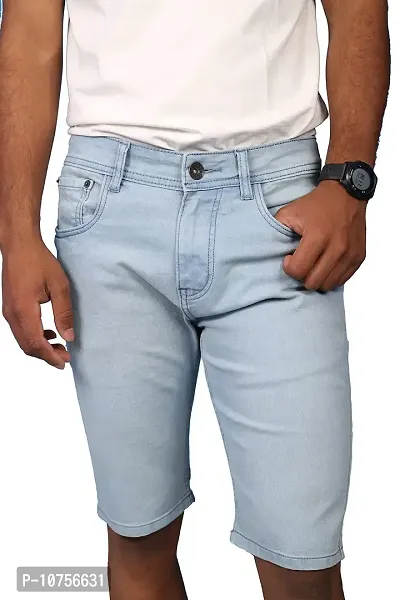BLUE COLLARS Men's Denim Regular Shorts-thumb0