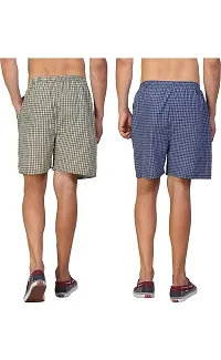 Multicoloured Cotton Regular Shorts For Men-thumb1