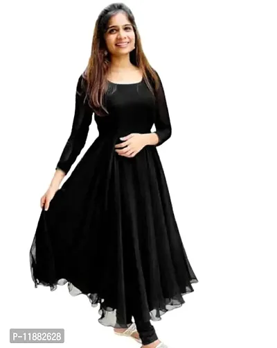 Classic Georgette Solid Kurtis for Women-thumb0