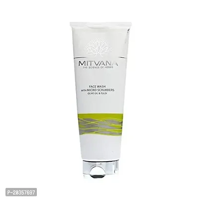 MITVANA Face Wash With Microscrubbers With Olive Oil  Tulsi 100ml