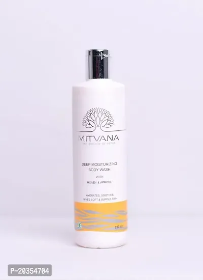 MITVANA Deep Moisturizing Body wash with Honey  Apricot| Hydrates, Soothes, For Soft  Supple Skin| Relaxing Body wash for Men  Women 200ml