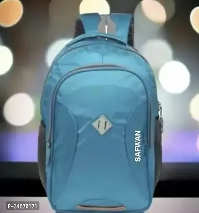 Stylish Blue Polyester Unisex Backpacks For School College Offices-thumb0