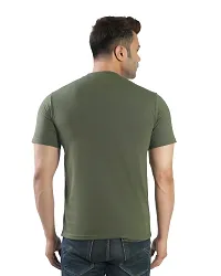 Trendy Multicoloured Cotton Solid Round Neck T Shirt for Men Pack of 2-thumb3