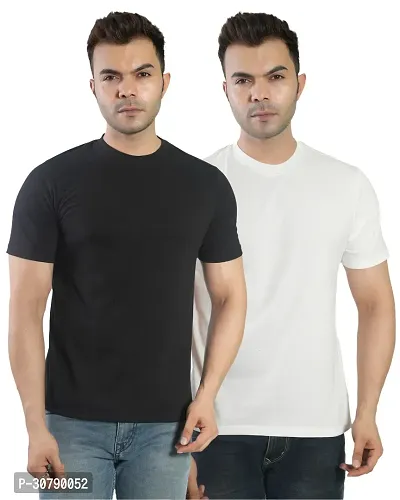 Fashion Cotton T Shirt for Men Pack of 2-thumb0