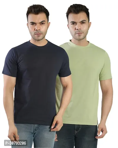 Fashion Cotton T Shirt for Men Pack of 2-thumb0