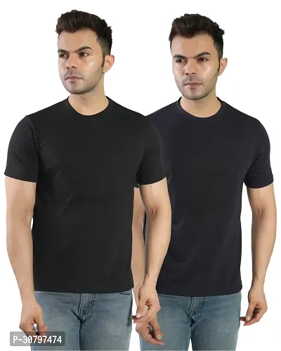 Fashion Cotton T Shirt for Men Pack of 2-thumb0