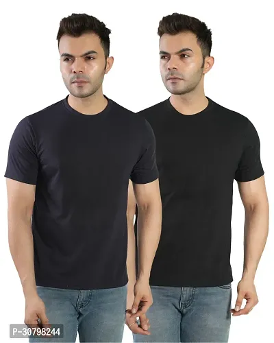 Fashion Cotton T Shirt for Men Pack of 2-thumb0