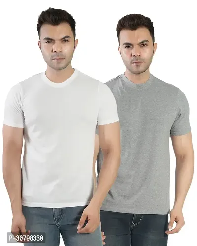 Fashion Cotton T Shirt for Men Pack of 2-thumb0