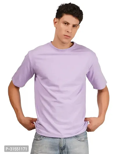 Trendy Cotton Solid Oversized Round Neck T Shirt for Men