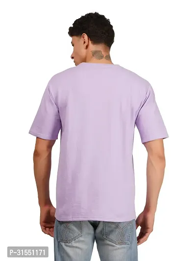 Trendy Cotton Solid Oversized Round Neck T Shirt for Men-thumb3