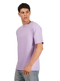 Trendy Cotton Solid Oversized Round Neck T Shirt for Men-thumb3