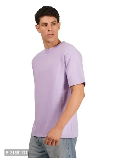 Trendy Cotton Solid Oversized Round Neck T Shirt for Men-thumb4