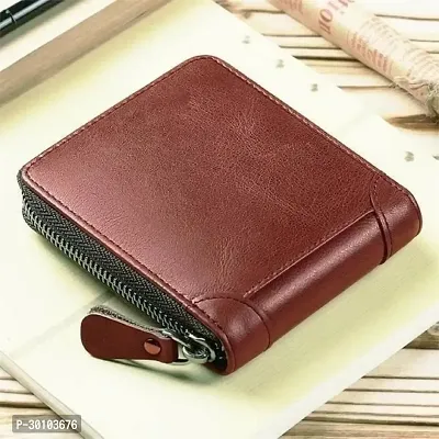 Men's Formal Brown Genuine Leather Wallet